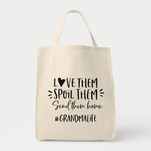 Tote Bag Aimez-les, gâtez-les, renvoyez-les chez eux #grand (Devant)