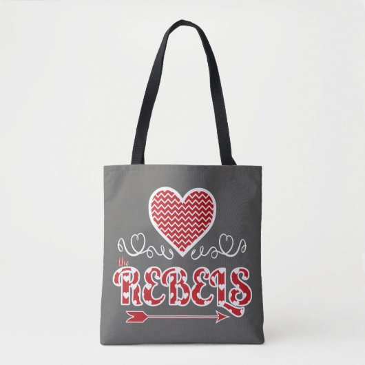 Tote Bag Aimez les rebelles Fourre-tout (gris-foncé) (Devant)