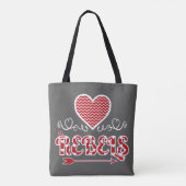 Tote Bag Aimez les rebelles Fourre-tout (gris-foncé) (Dos)
