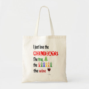 Tote Bag Aimez les vacances, l'arbre, les lumières et le