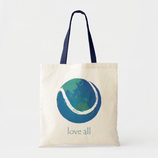 Tote Bag AIMEZ TOUTE LA conception du monde de tennis (Devant)