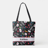 Tote Bag Aimez un nom de noir d'art d'infirmière (Dos)
