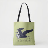 Tote Bag Aimez vos parcs nationaux Heron gris (Devant)
