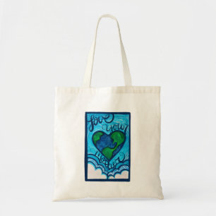 Tote Bag Aimez votre mère Jour des terres Coeur Terre