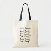 Tote Bag Aimez-vous ! Citation calligraphie motivationnelle (Devant)