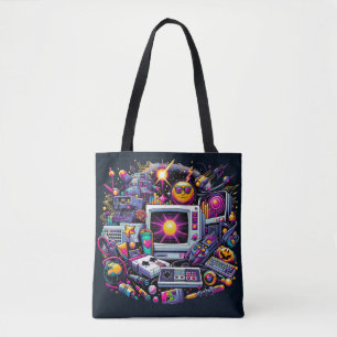 Tote Bag Aire de jeu Retro Tech : une nostalgique Odyssée d