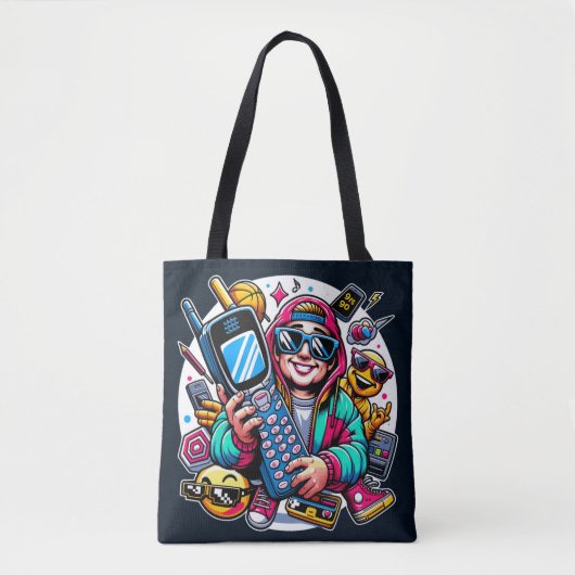Tote Bag Aire de jeu Retro Tech : une nostalgique Odyssée d (Devant)