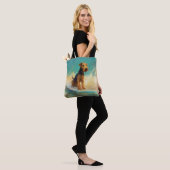Tote Bag Airedale Beach Surf Peinture (Sur le modèle)