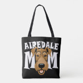 Tote Bag Airedale Mom Cute Airedale Terrier Cadeaux Amoureu (Dos)