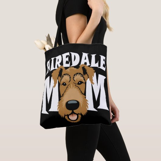 Tote Bag Airedale Mom Cute Airedale Terrier Cadeaux Amoureu (De près)