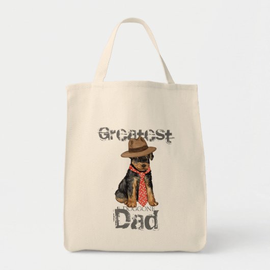 Tote Bag Airedale Papa (Devant)