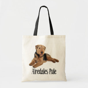 Tote Bag Airedale Terrier Chien Brown et Noir
