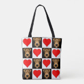 Tote Bag Airedale Terrier Lover Chien Chien Chien Mère Moti (Dos)