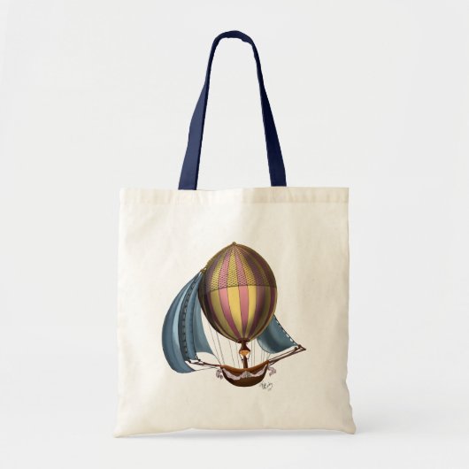 Tote Bag AirShip avec voiles bleues (Devant)