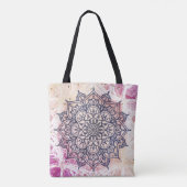 Tote Bag Airy Mandala Happy Pink Purple Yellow (Dos)