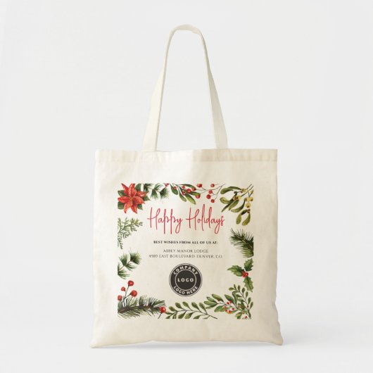 Tote Bag Ajouter Business Logo Entreprise Noël Employés Swa (Devant)