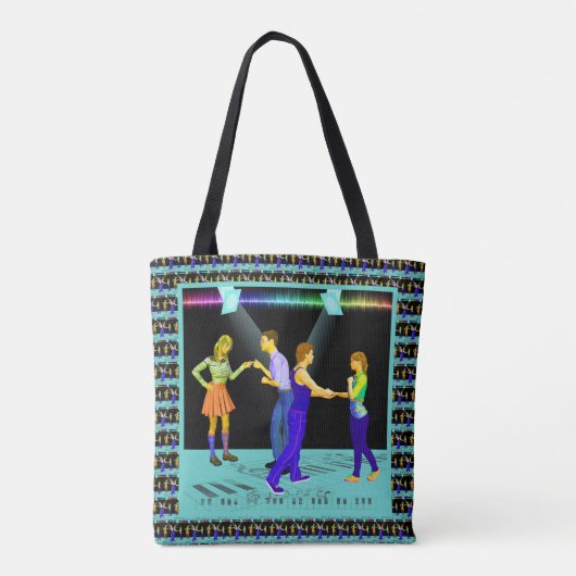 Tote Bag Ajouter de danseurs d'oscillation aux projecteurs (Dos)