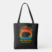 Tote Bag Ajouter des noms Changer tout le texte, Vie mieux (Dos)