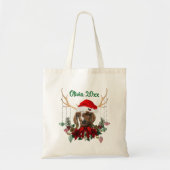 Tote Bag AJOUTER LE NOM - Joli bébé chèvre de Noël (Devant)