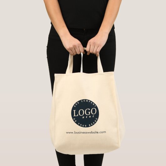 Tote Bag Ajouter un logo d'entreprise et un site Web Custom (Devant (produit))