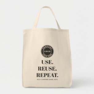Tote Bag Ajouter un logo d'entreprise Slogan et nom de soci