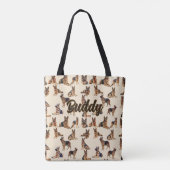 Tote Bag Ajouter un nom, berger allemand (Dos)