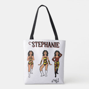 Tote Bag Ajouter un nom Danseur Rouge Jaune Camo #2