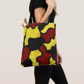 Tote Bag Ajouter un nom Danseur Rouge Jaune Camo #2 (De près)