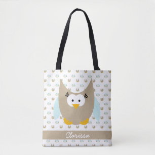 Tote Bag Ajouter Un Nom De Chouette Motivée Par Une Grande 