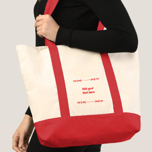 Tote Bag Ajouter un nom en texte rouge