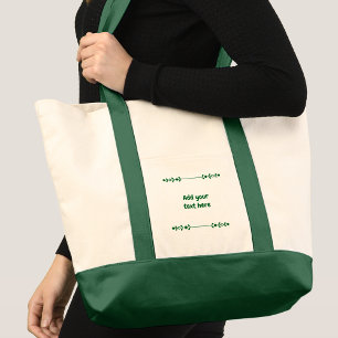 Tote Bag Ajouter un nom en texte vert