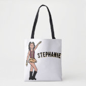 Tote Bag Ajouter Un Nom Maroon Tiger Style #4 (Devant)