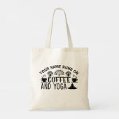 Tote Bag Ajouter un nom ou votre texte tourne sur Café & Yo (Dos)