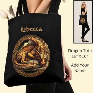 Tote Bag Ajouter un nom Repose du dragon Brown