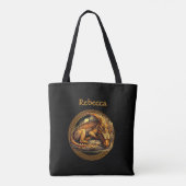 Tote Bag Ajouter un nom Repose du dragon Brown (Dos)
