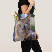 Tote Bag Ajouter une Personnaliser photo de chat (De près)