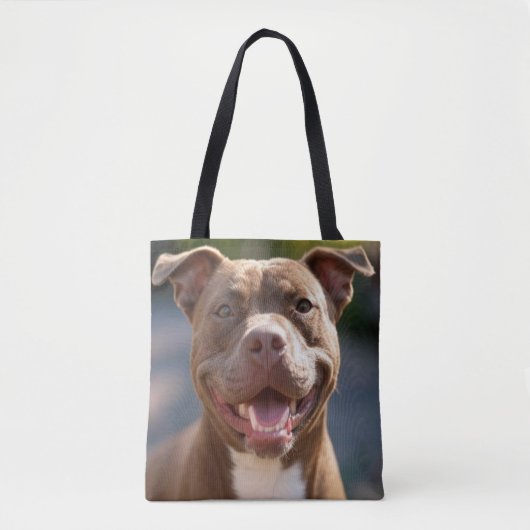 Tote Bag Ajouter une Personnaliser photo Pit Bull (Devant)