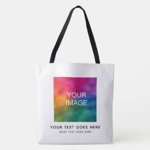 Tote Bag Ajouter Votre Nom De Texte Image Photo Logo Ici