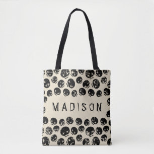 Tote Bag Ajouter votre nom   Squelette Grunge