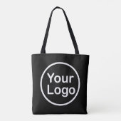 Tote Bag Ajouter votre propre logo | Arrière - plan noir (Dos)