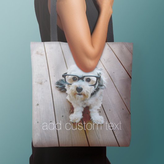 Tote Bag Ajouter votre propre photo et votre propre texte p