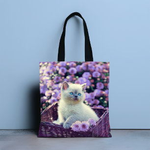 Tote Bag Ajouter Votre Propre Photo Kitten Chat Pet