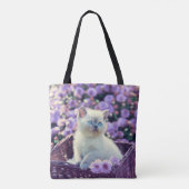 Tote Bag Ajouter Votre Propre Photo Kitten Chat Pet (Dos)