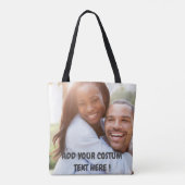 Tote Bag Ajouter votre propre photo personnalisée (Dos)