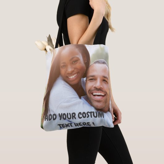 Tote Bag Ajouter votre propre photo personnalisée (De près)