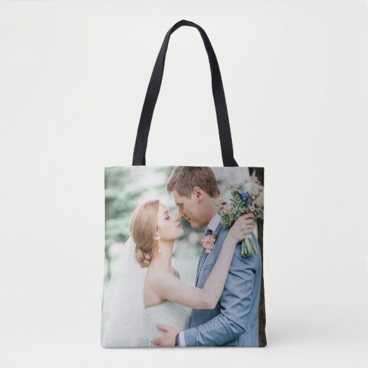 Tote Bag Ajouter votre propre photo personnalisée double fa (Devant)