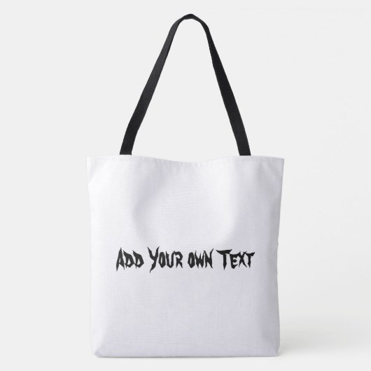 Tote Bag Ajouter votre propre texte Shopping Poignée grande (Dos)