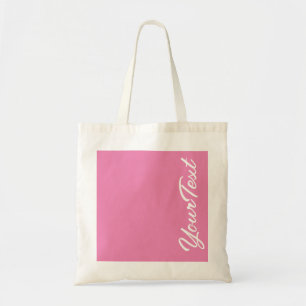 Tote Bag Ajouter Votre Texte Modèle Rose Script Élégant Mod