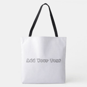 Tote Bag Ajouter votre texte Portefeuille-Sacs Poignée d'ac