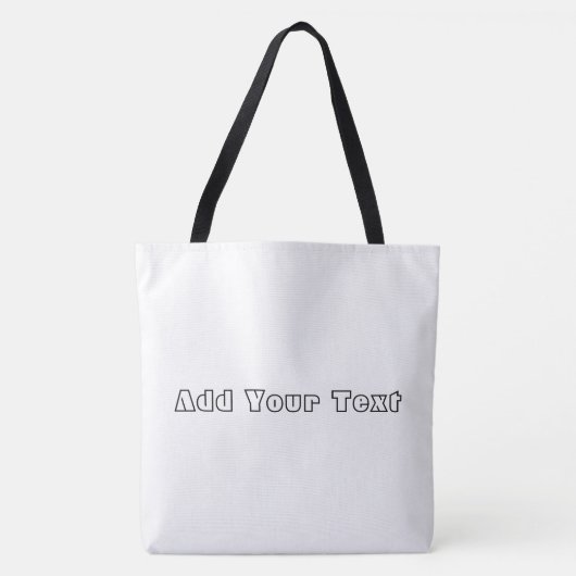 Tote Bag Ajouter votre texte Portefeuille-Sacs Poignée d'ac (Devant)